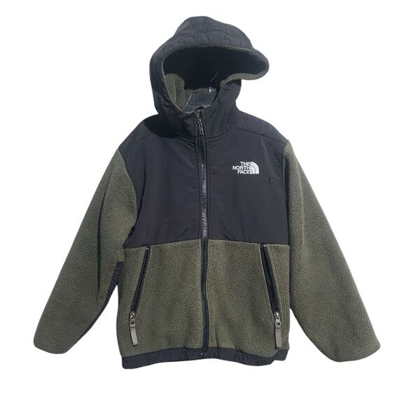 The North Face Hooded Denali Jacket Boys Small Green - Picture 1 of 4
